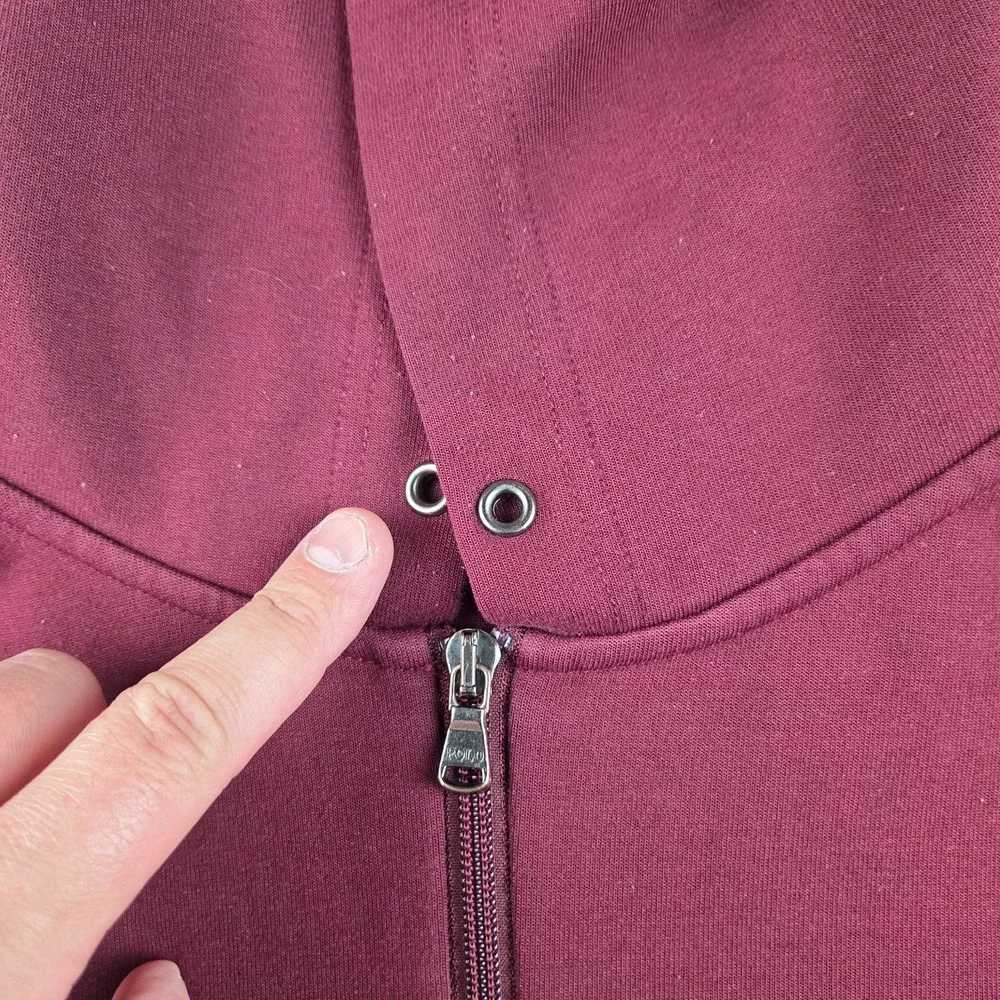 Polo Ralph Lauren Hoodie Mens Medium Maroon Full Zip‎